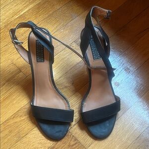 Deena & Ozzy Black Strappy Heels